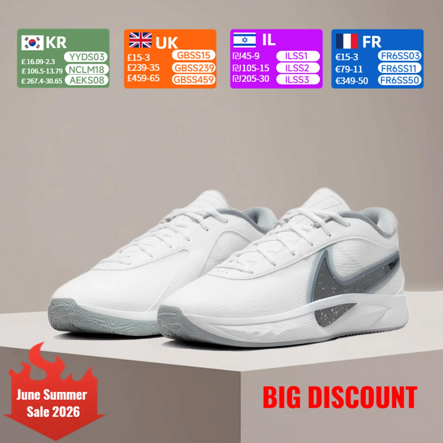 

Nike Giannis Monster 6 “Monster” Unisex Basketball Shoes Slip-Resistant, Durable, Cushioned FJ7807-102