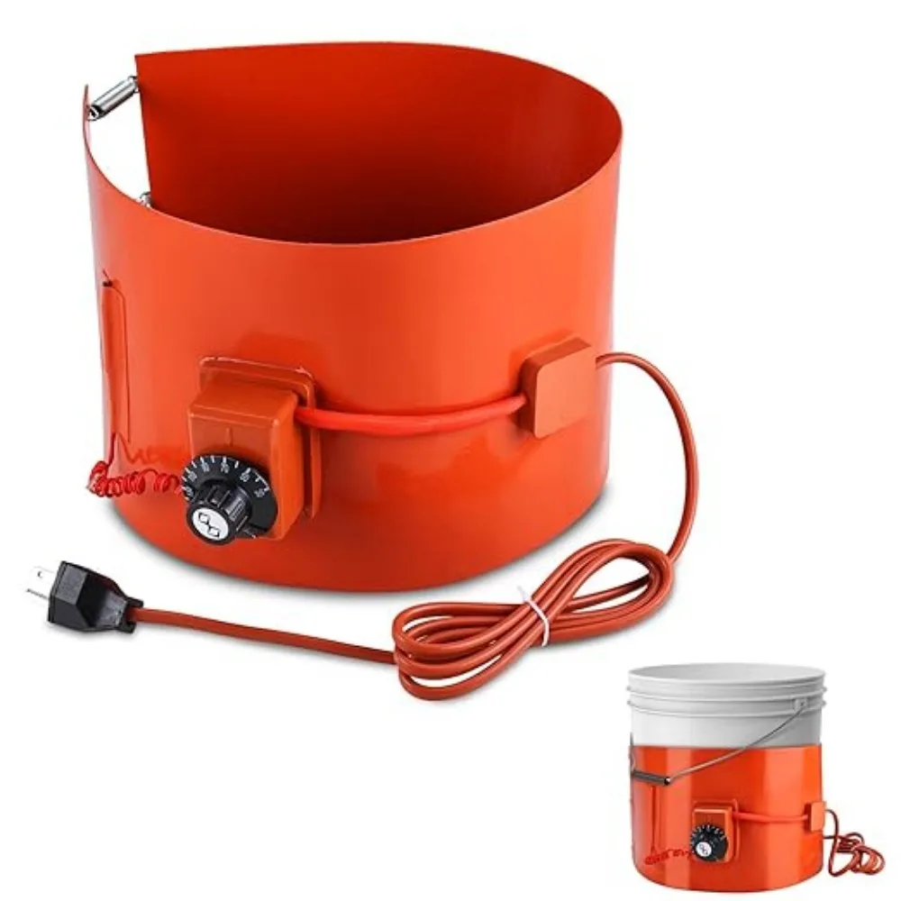 220V 20L Silicone Band Drum Heater Blanket Oil Biodiesel Plastic Metal Barrel Gas Tank with Knob Temperature Controller