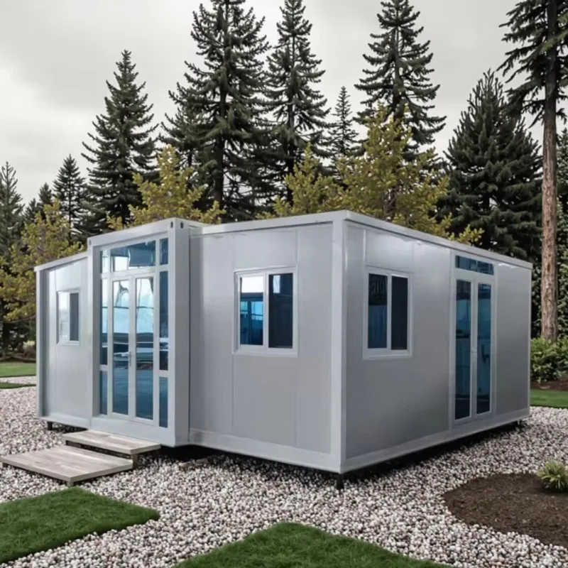 Thickened Door Foldable Container House Anti Theft Safety Door Lock Design Privacy Protection Prefab Living Cabin For Temporary
