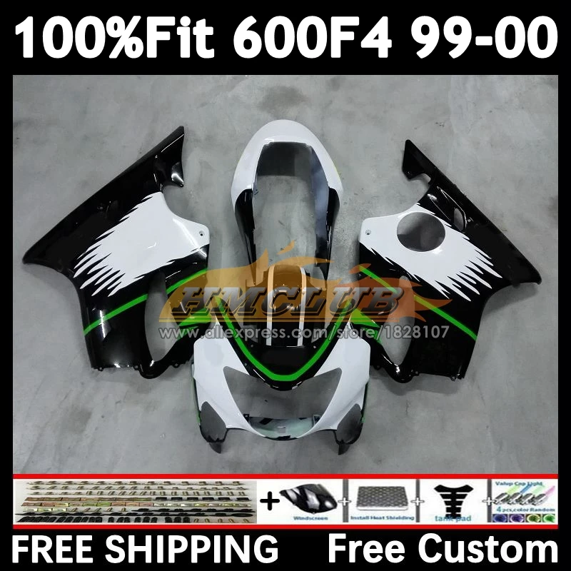 

OEM Fairing For HONDA white black CBR600 F 4 CBR 600 FS 600F4 600CC 51No.70 CBR600 F4 99 00 CBR600F4 1999 2000 Injection Body ﻿