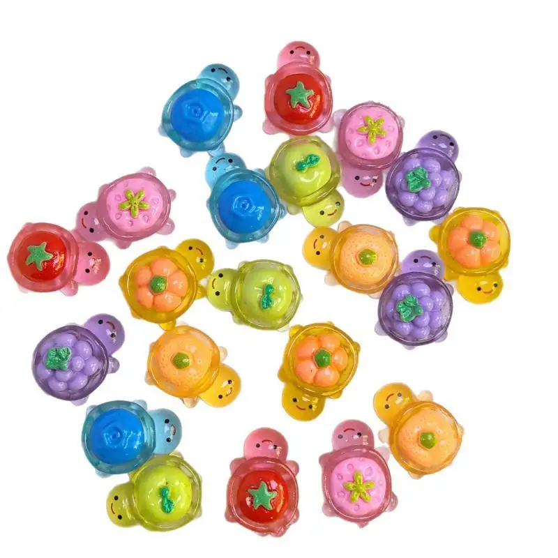 30Pcs Luminous Mini Resin Turtles Dark Glow Miniature Decor for Balcony Bonsai Fairy Garden Ornament