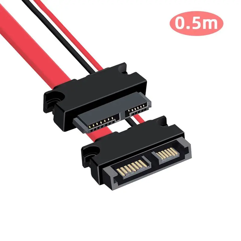 SATA 7+6P Male Female Extension Cable For Laptop Optical Drive Slim Hard Drive Connection Cable SATA13P Power Cord