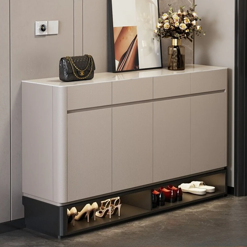 

Simple modern rock slab countertop large capacity locker multi-function storage cabinet Makeup vanity Dressing table dressers