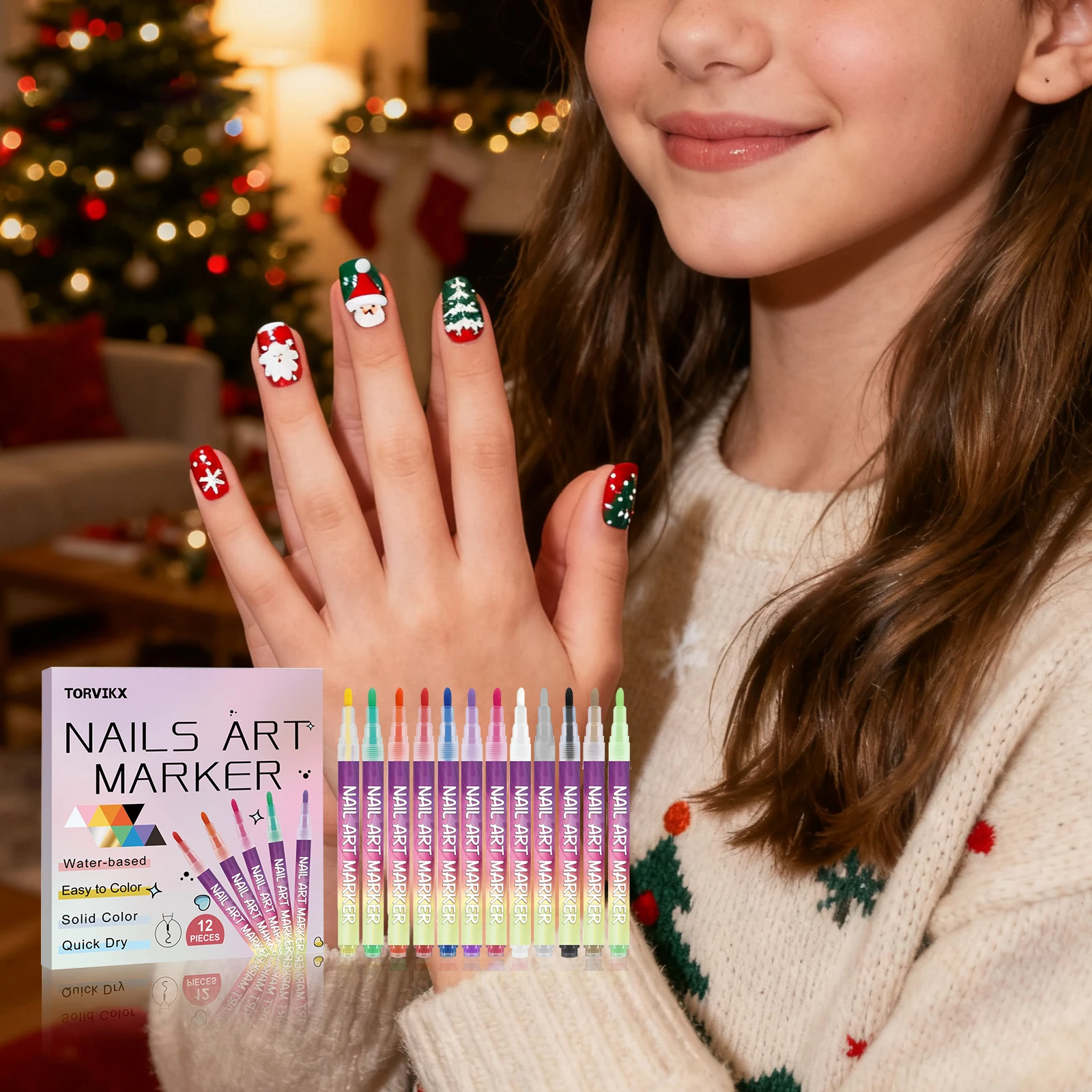 الملونة الكتابة على الجدران القلم مسمار ملصقات الأظافر ماركر رسم خطوط مجردة غرامة التفاصيل تصميم الأزهار مقاوم للماء أدوات طلاء الأظافر