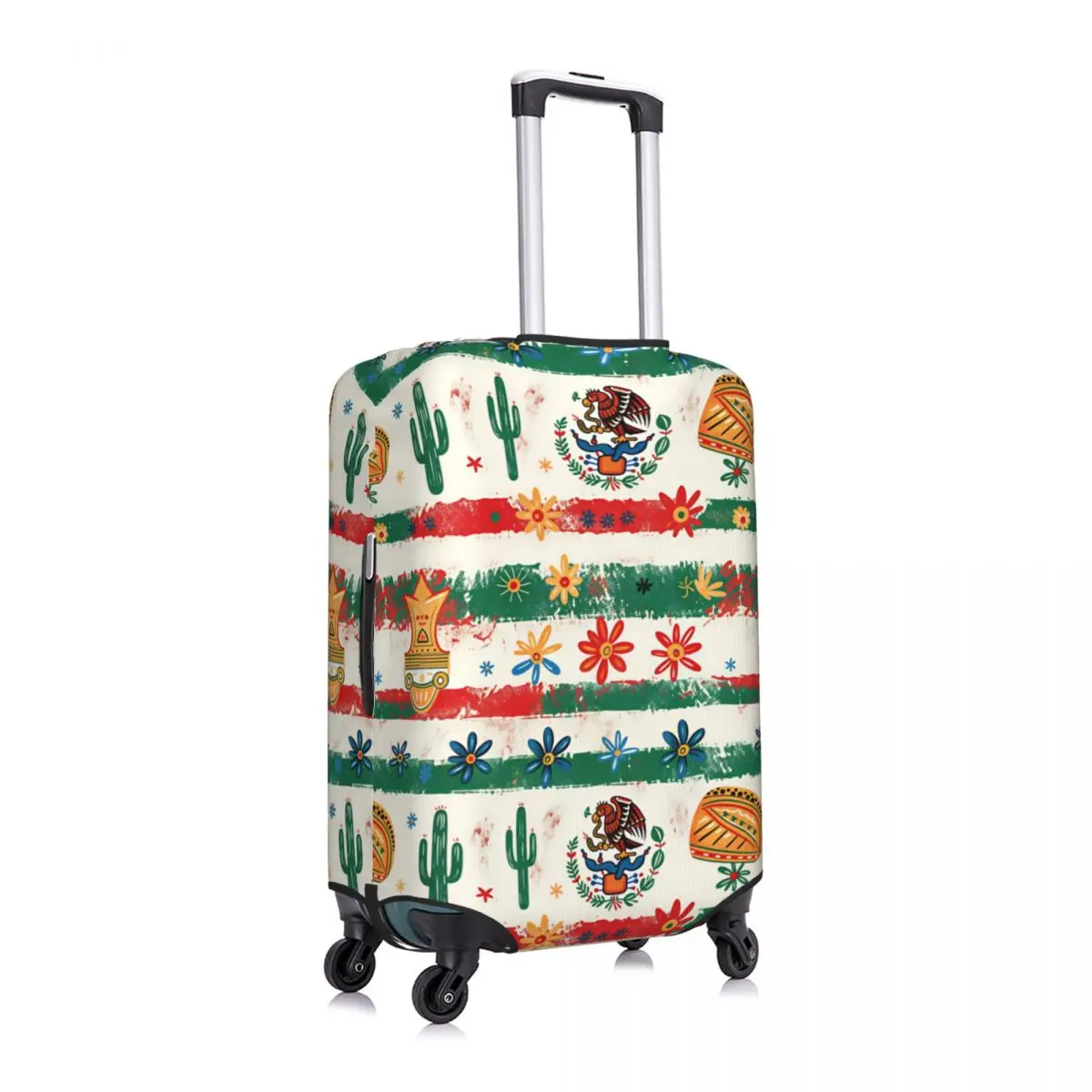 Custom Mexican Eagle & Cactus Fiesta Print Luggage Cover Funny Suitcase Protector Covers Suit For 18-32 inch