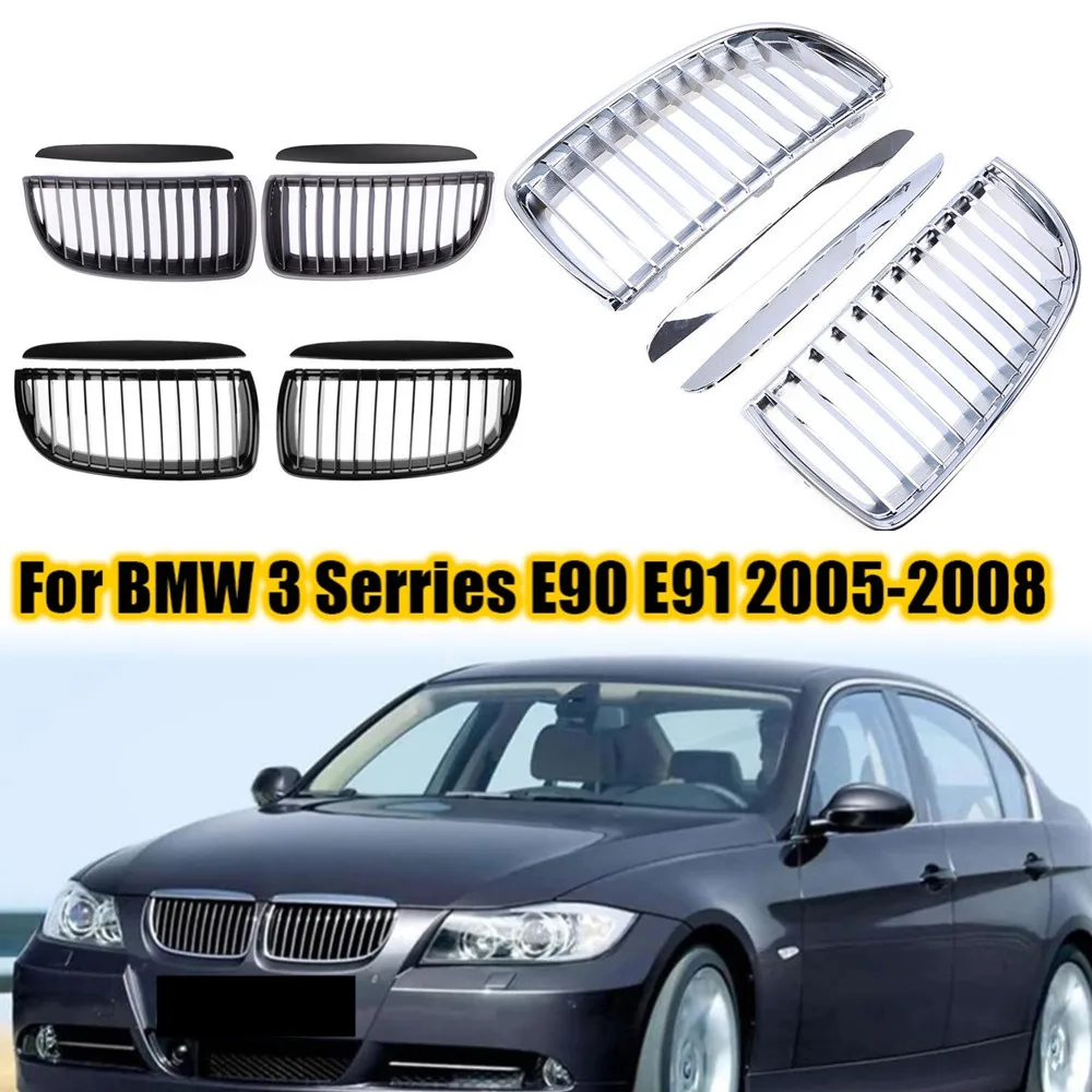 

For BMW E90 E91 328i 330i 335i Pre-LCI 2005-2008 Front Kidney Grille Front Bumper Kidney Grill Auto Car Replacement Part