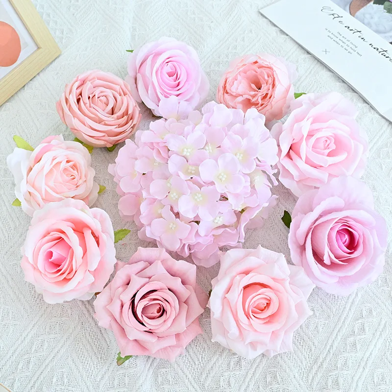 

30 Artificial Simulated Roses Fake Flower Decorations Wedding Party Engagement 8-10cm Background Decoration Wreath Gift Accessor