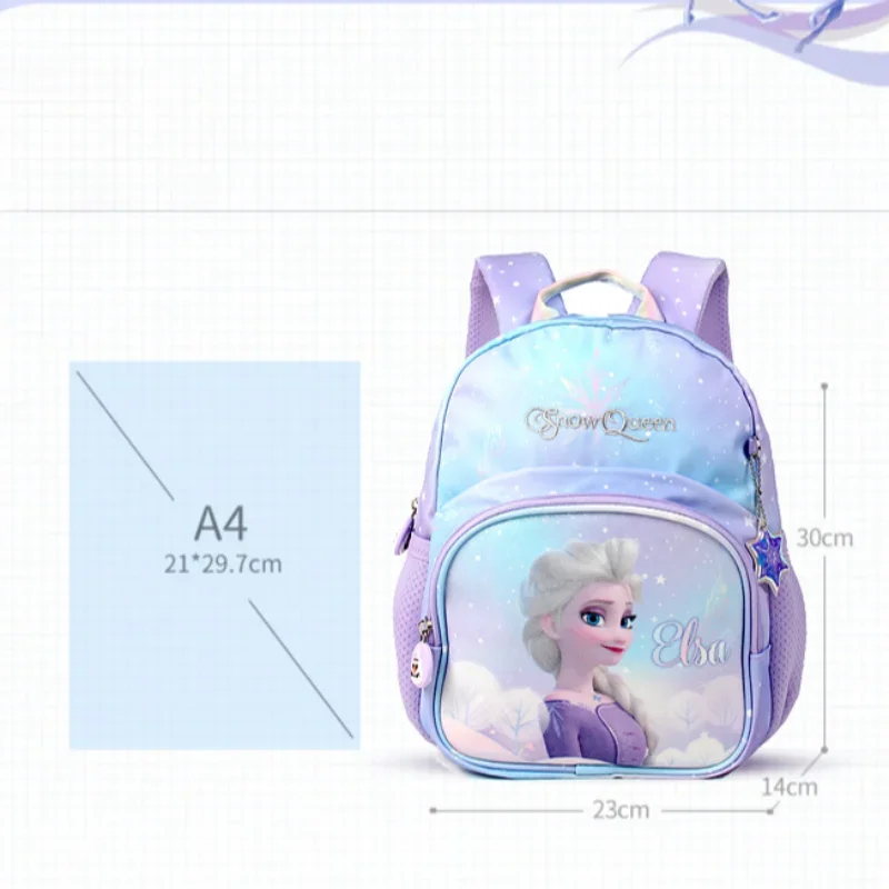 Disney Princess Elsa Children\'s Kindergarten Schoolbag Cute Female Frozen Female Princess Elsa Cartoon Anime Girl Shoulder Bag