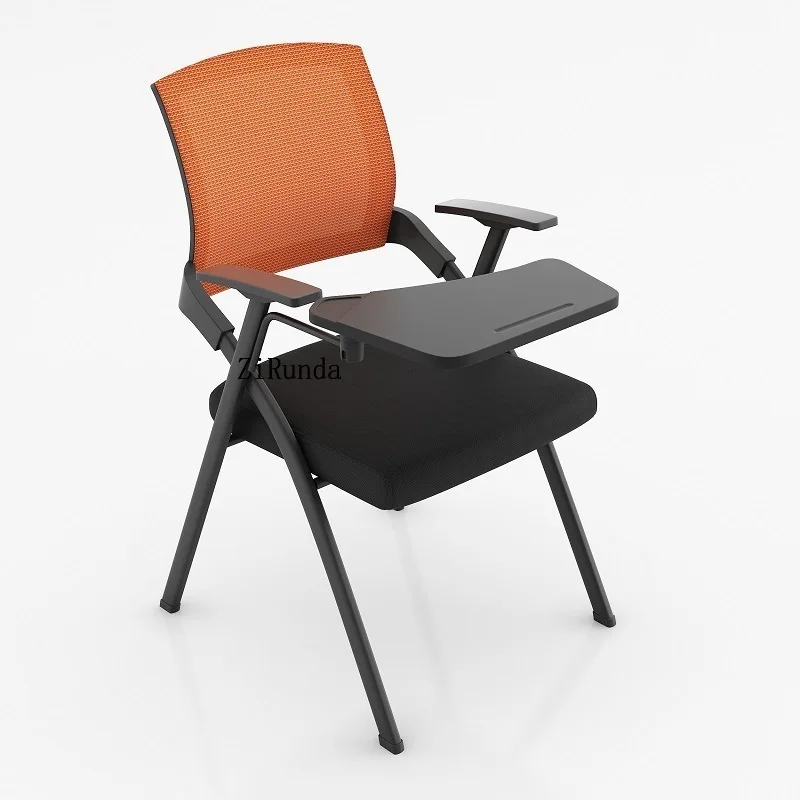Modern Ergonomic Design Stackable Conference Chair Mesh Backrest Tablet Stand Family
