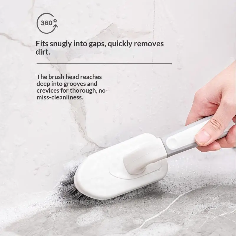[Heavy Duty Scrub Brush Comfort Grip Stiff Bristles for Bathroom Tile Kitchen Countertop Grout Household Cleaning]