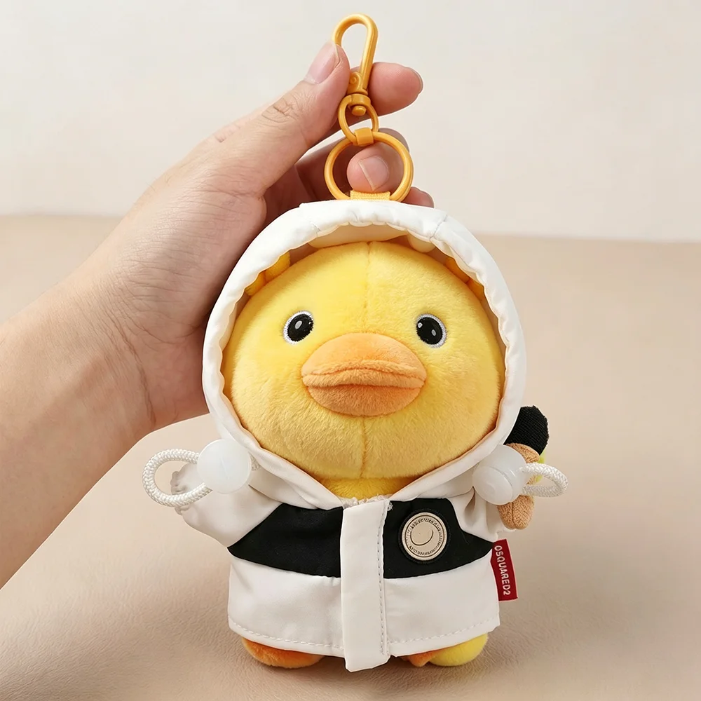 Doll Hooded Jacket 10cm Plush Doll Clothes Outdoor Windproof Coat Doll Outfit Accessories Hoodie With Drawstring For Toy Doll