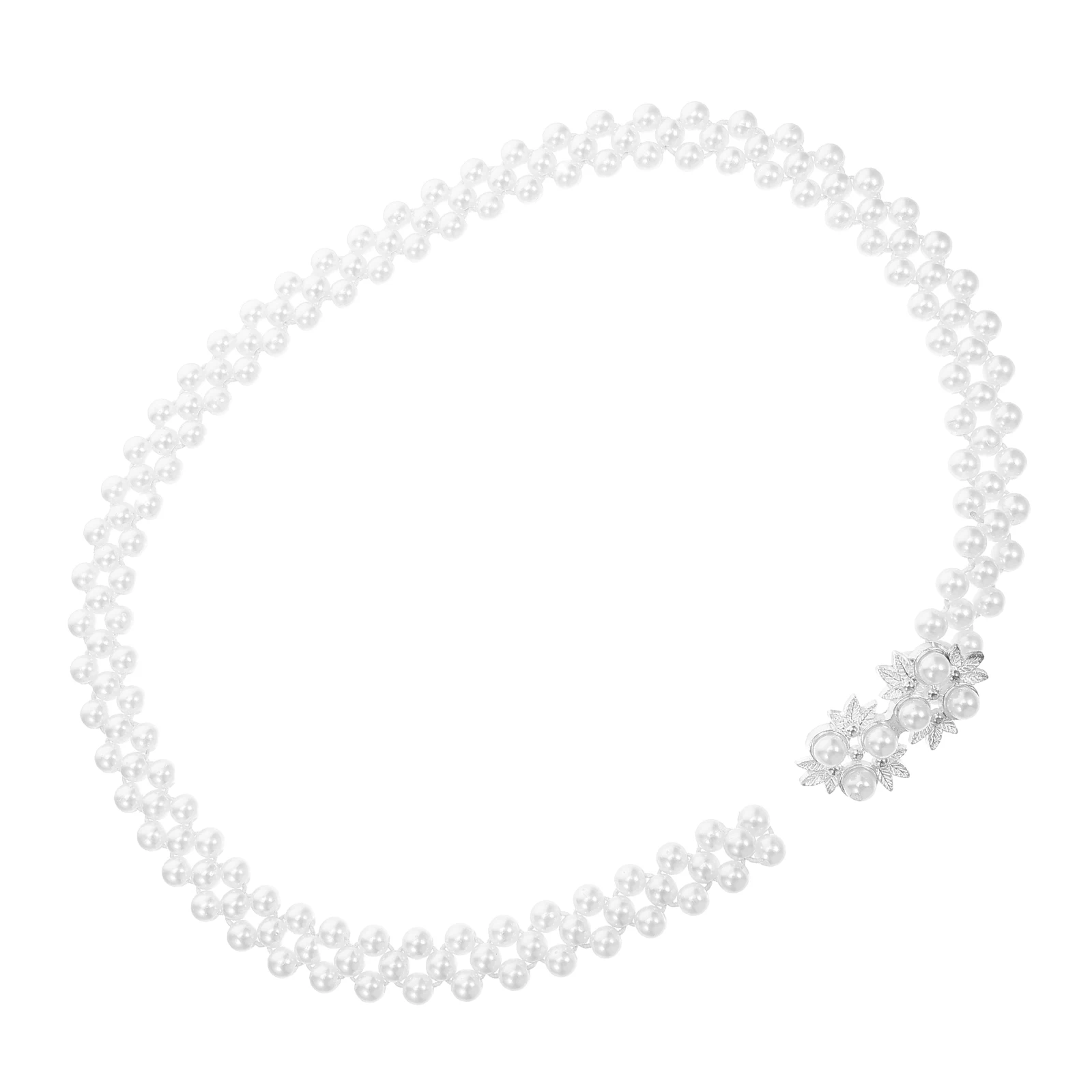 

Belt Rhinestone Pearl Elastic Fashion Dress Style Trend Waist Body Chain Sash Belts Women Stretch Miss