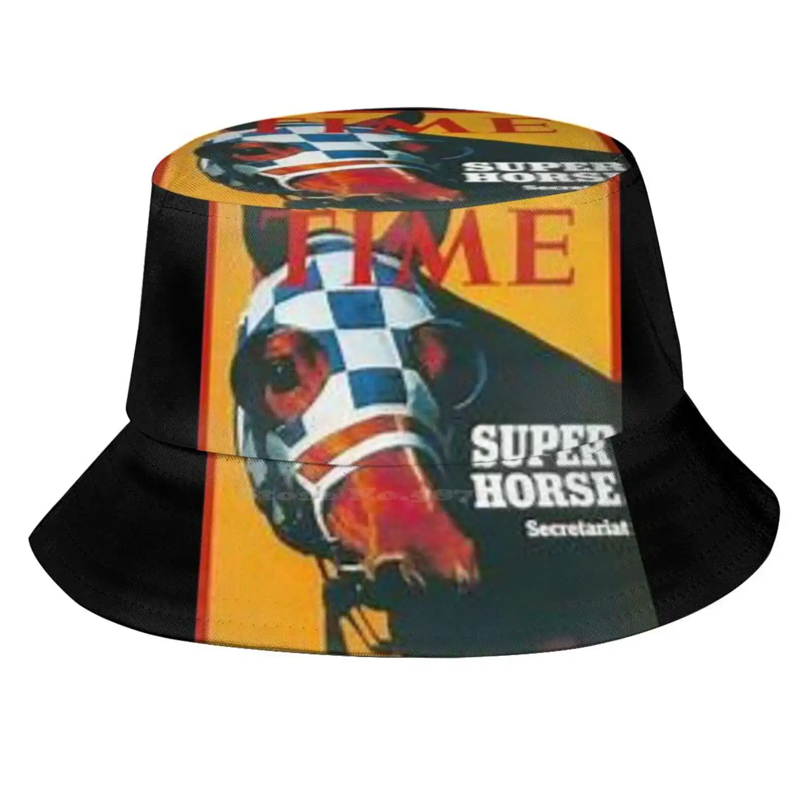 Secretariat And Ecole Etage 1973 Preakness Sun Cap Fisherman Hat Bucket Hats Secretariat Preakness Program Belmont Stakes Derby