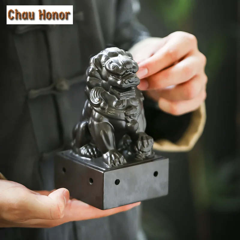 Creative Lion Square Art Ceramic Incense Holder Aromatherapy Furnace Incense Waterfall Smell Distributor Incense Burner Supplie