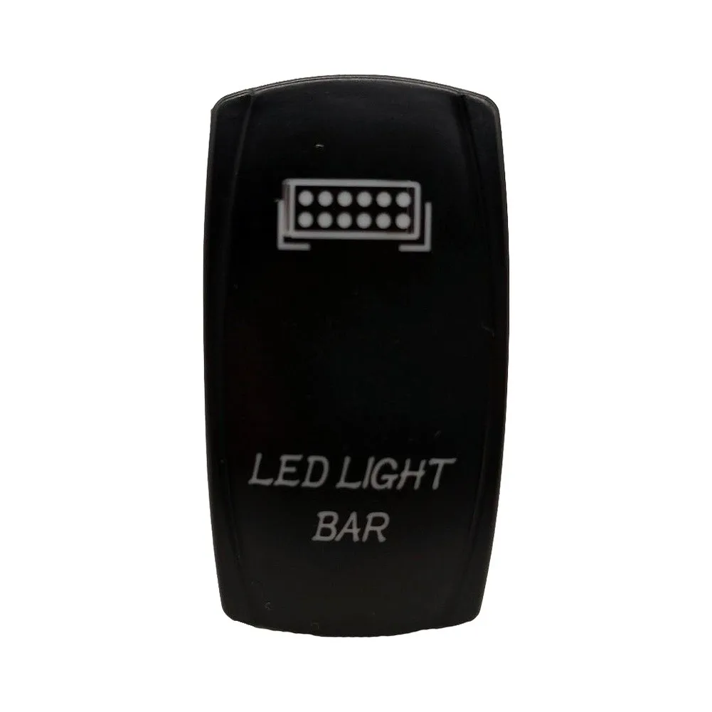 LED Light Bar Rocker Switch 5 Pin 20A 12V Blue Backlit For Polaris For Ranger Boat Yacht For ATV UTV Truck Car