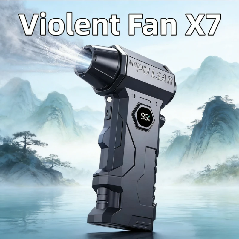 

Портативный пылесос-воздуходувка X7 2-в-1 | Вентилятор Turbo Hurricane 130000 об/мин с LED-подсветкой и многопортовым распылителем для всех видов уборки