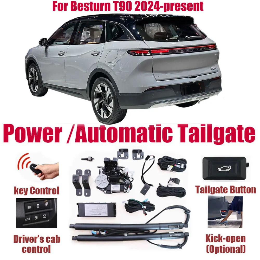 For Besturn T90 2024-present Electric Tailgate Lift Kit Kick Sensor Anti-pinch Auto Power Trunk Wireless Remote Hands-free