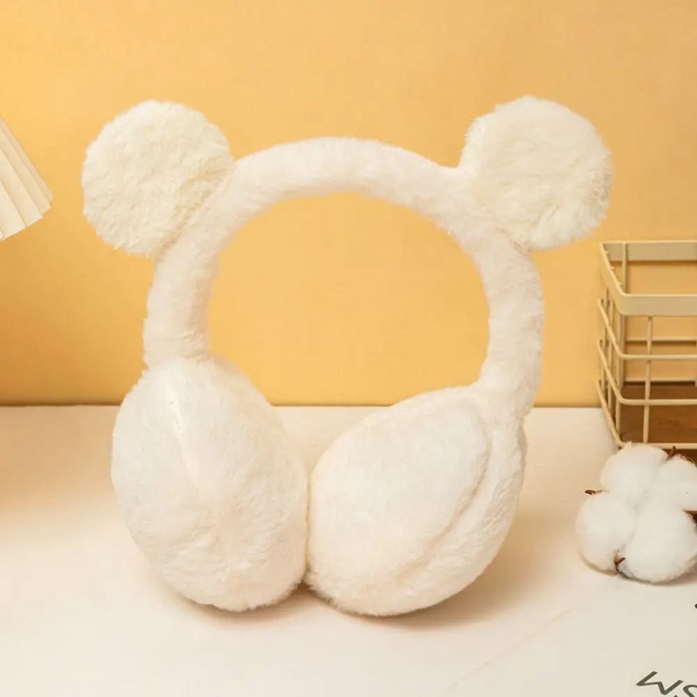 Fashion Warm Plush Ear Warmer Solid Color Ear Protection Winter Earmuffs Ear-Muffs Ear Cover Folding Earflap Adults