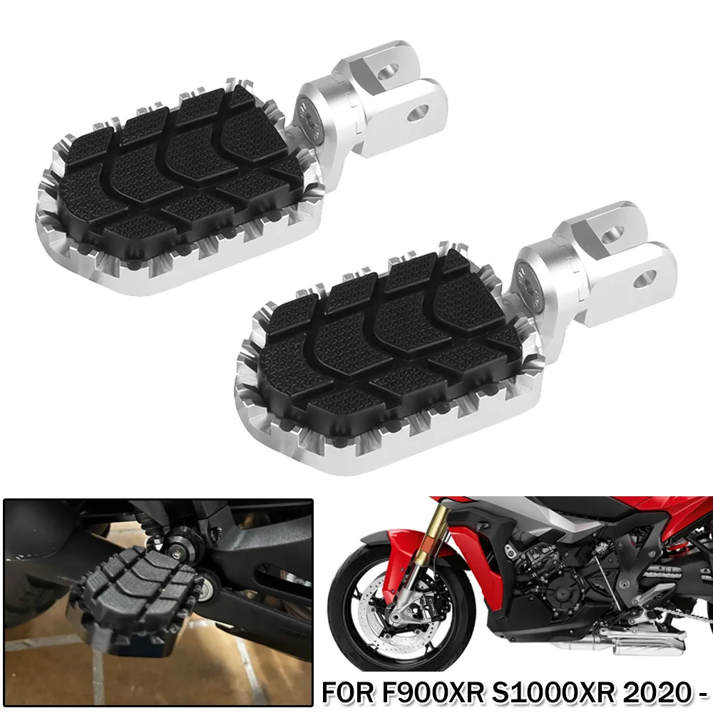 For BMW F900XR S1000XR 2020-23 F900 XR Aluminum Foot Rest Motorcycle Scaffolding Footrests With Detachable Rubber Cover Footpegs
