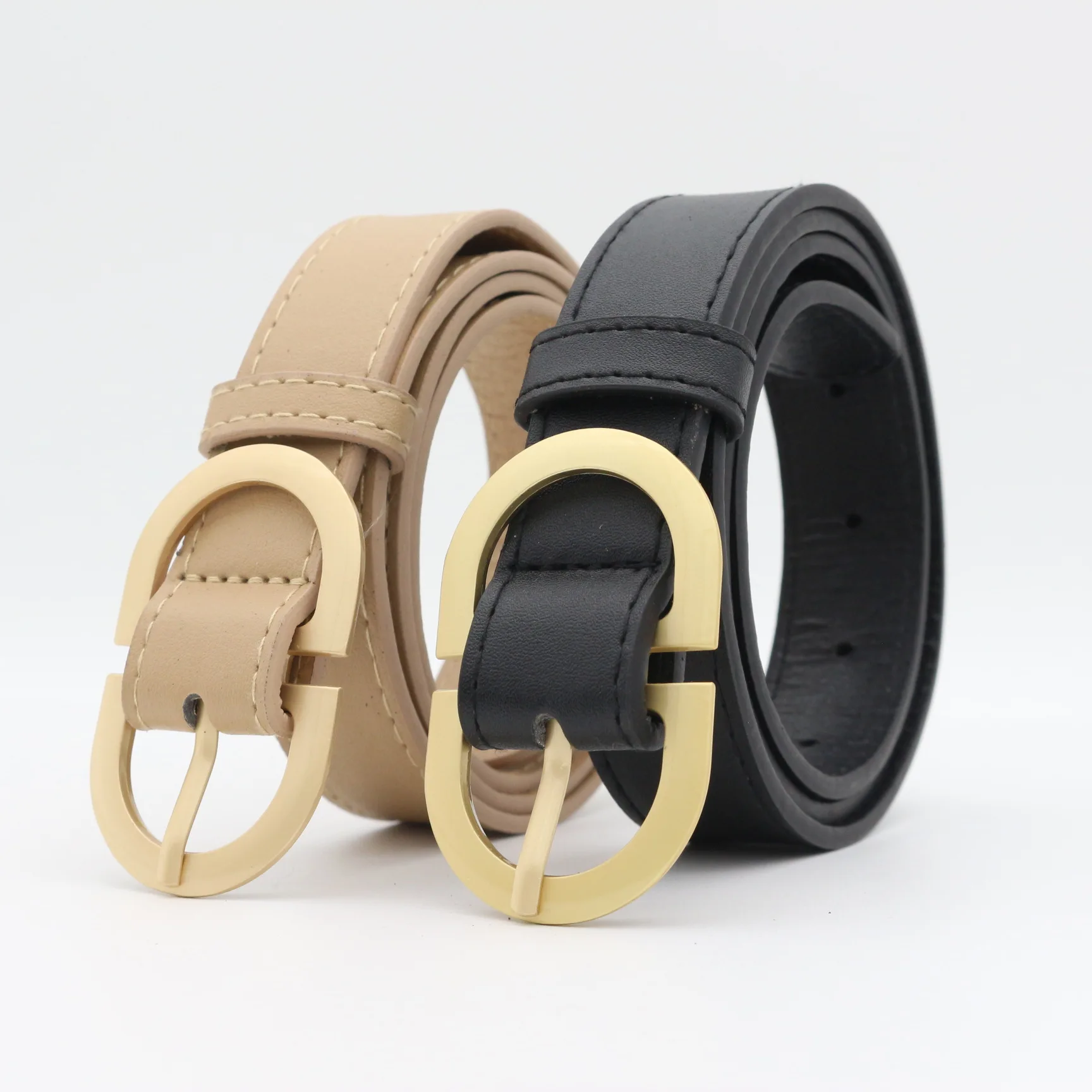 Nieuwe Mode Dubbele D Letter Gesp Dames Riem Veelzijdige Cowboy Riem Student Riem Goedkope Riem