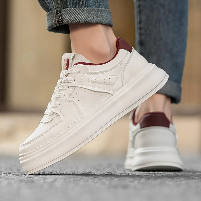 Новые мужские осенние белые кроссовки 2025 года — дышащая повседневная обувь, стиль для пар, модные и бестселлеры