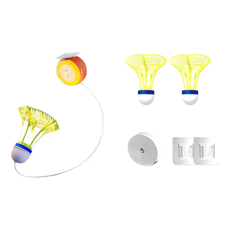 

AEF6-Selfstudy Badminton Trainer Set Telescopic Rod Rebound Practice Aid-Tool For Indoor Beginner