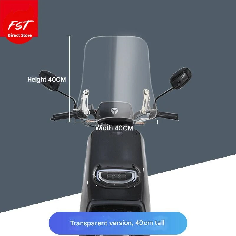 Suitable For Yadea De3 Electric Vehicle Front Windshield De8 Imported Windshield E8 Windshield Modified Front Windshield