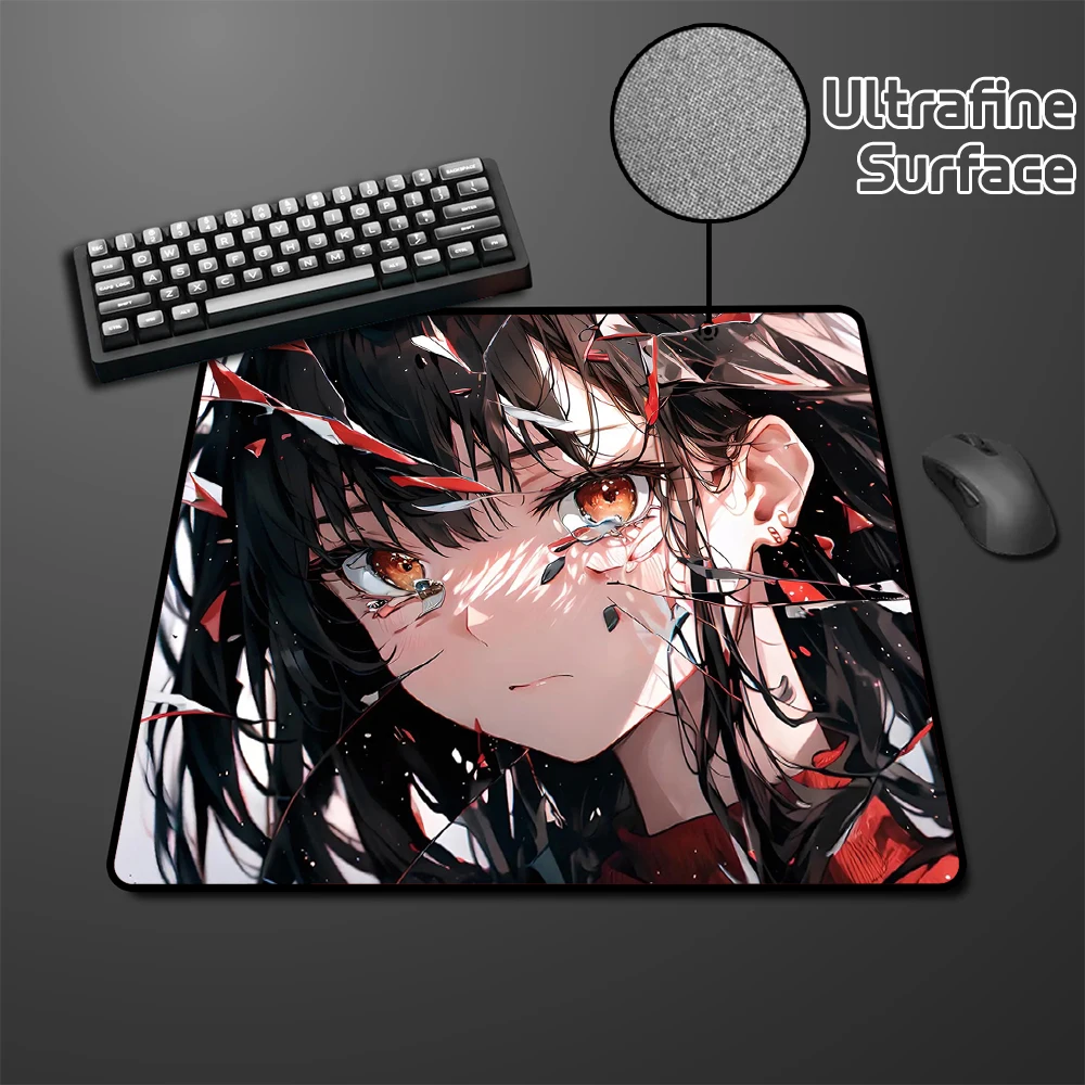 Professional Gaming Mouse Pad Premium Mousepad Anime Girl Speed Mouse Mat High Elastic Non-slip Bottom Desk Mat 45x40CM Desk Pad
