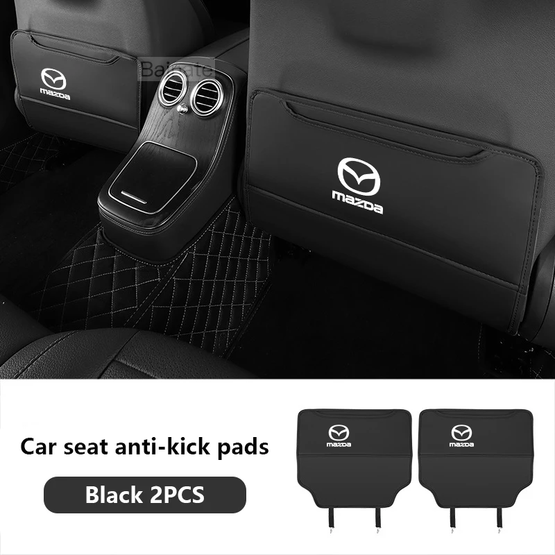 Mazda Axela 3 6 Atenza CX-30 CX-5 CX-8 CX-9 MX-5 BT-50 Car Seat Back Storage Bag Anti-wear Backrest Anti-kick Pad Accessories