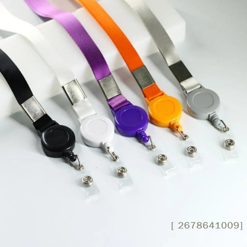 ⚑Retractable Lanyard With Badge Reel Neck Strap For ID Card Cellphone Hanging Key Employee's Staff Work Card Rope Strap Fold