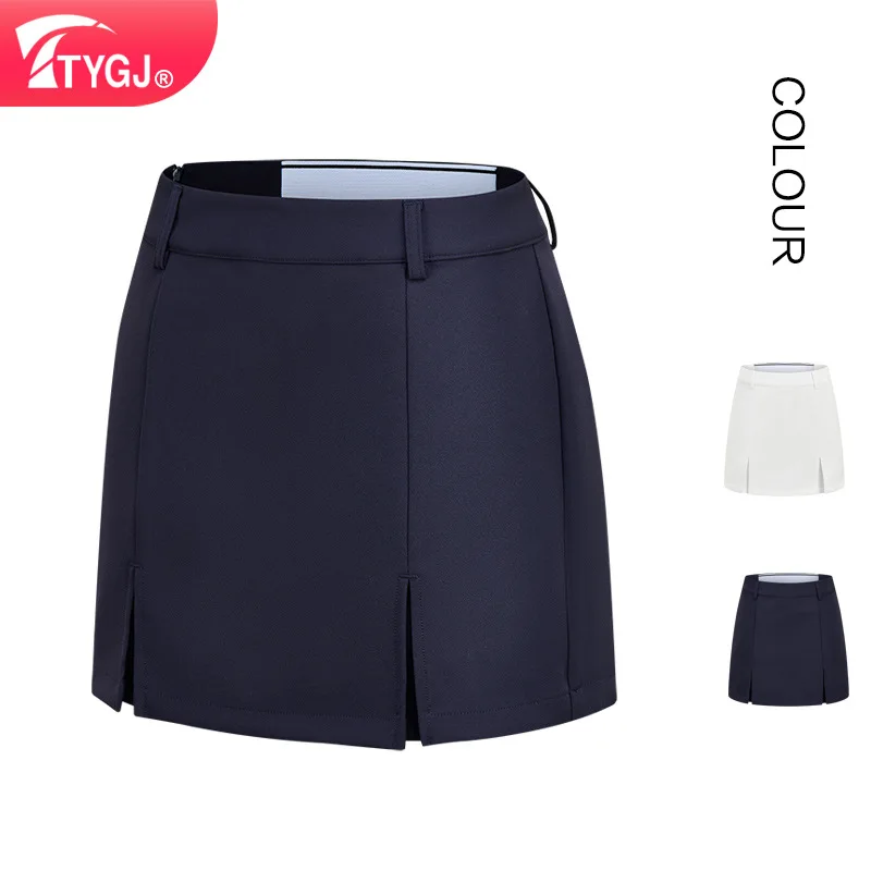 

TTYGJ 2025 женская юбка-карандаш для гольфа корейская мода теннисные юбки с высокой талией офисные женские тонкие однотонные шорты с внутренними шортами
