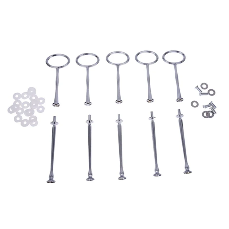 ABBN-15 Wedding Metal 2 Tier Cake Stand Center Handle Rods Fittings Kit