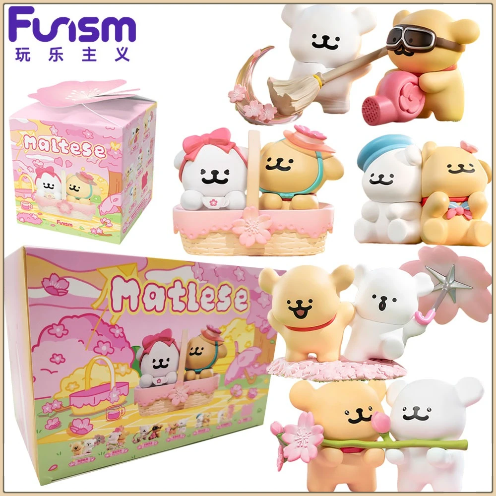 

Original FUNISM Maltese Romantic Cherry Blossom Series Blind Box Joyful Spring Fashion Trend Model Toys Creative Gifts in Stock