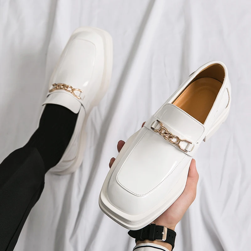 

High-grade Loafers Handmade Man Fashion Design Casual Shoes Men Office Flats Genuine Men Shoes Fashionable Thick Soled Shoes