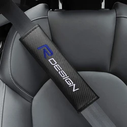1pc Volvo Rdesign Car Logo Seat Belt Leather Shoulder Cover Pad for Volvo V40 V50 S80 XC60 XC40 XC90 S40 S60 S90 V40 V50 V60 V90
