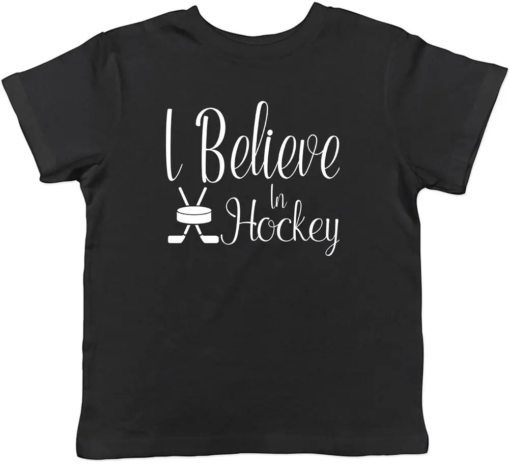 

I Believe in Hockey Childrens Kids T-Shirt Boys Girls High Quality 100%Cotton Short Sleeve
