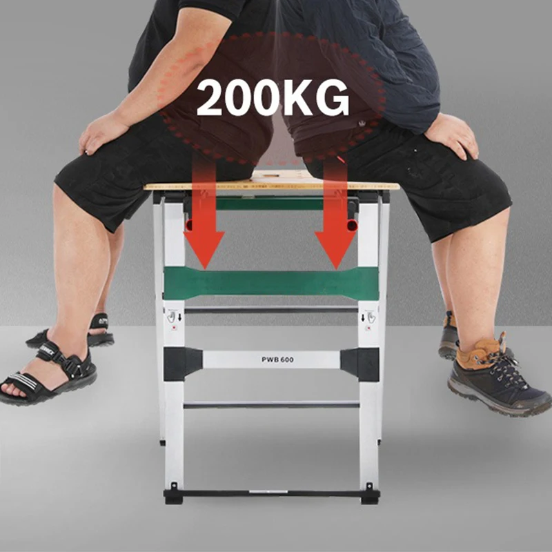 PWB 600 Home and Garden Work Bench 4 Blade Clamps 200KG Load Capacity Folding Lifting Table Portable Manual Console