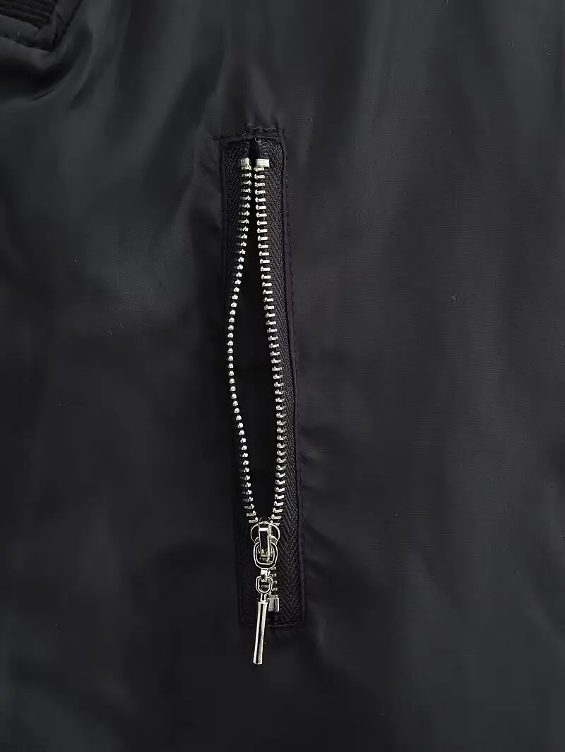 DiYiG mujer 2025 invierno nueva moda chaqueta con cuello levantado elegante abrigo de manga larga con cremallera prendas de vestir exteriores Mujer