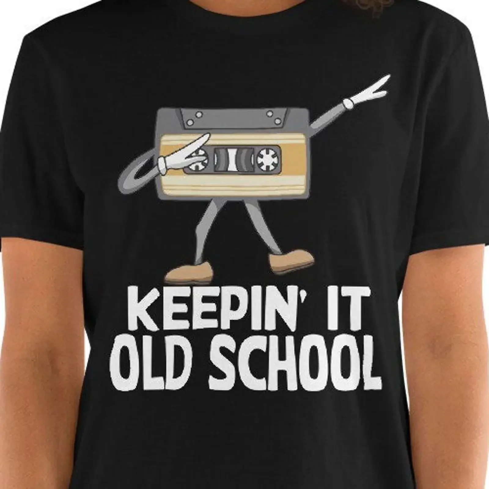 Retro Mixtape T Shirt 80s 90s Hip Hop Style vintage Washed Casual Stretched Versatile streetwear Breathable Slightly Unisex