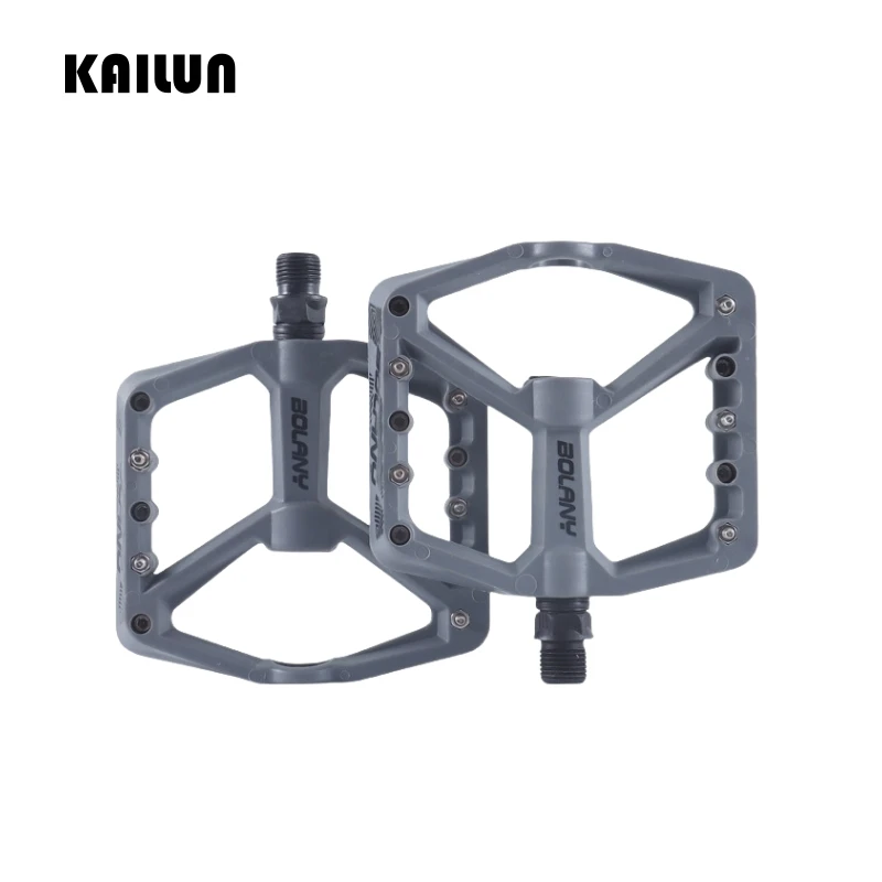 

DU Double Bearing Nylon Fiber Chromium Molybdenum Steel Axis Pedal Enlarged, Widened, Anti slip Foot Nails Mountain Bike Pedal