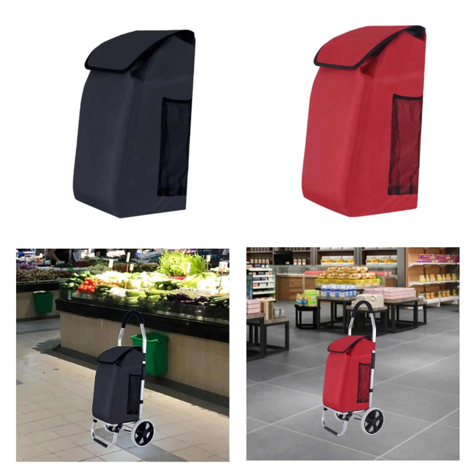 Borsa per carrello della spesa Borsa sostitutiva per carrello impermeabile portatile di grande capacità