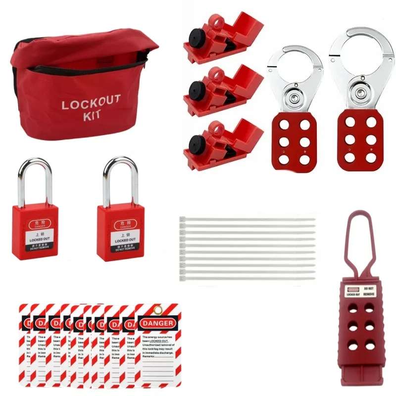 

Electrical Lockout Tagout Kit - Universal Circuit Breaker Lock, Loto Tags, Loto Locks Set (2 Keys Per Lock) for Safe Electrical