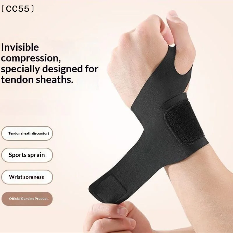 Wristband Wrist Sleeve Brace Compression Thin Wrist Badminton Tennis Wrist Thumb Support Brace Gloves Palm Protector〔CC55〕