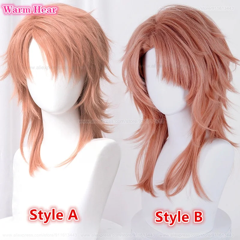

2 Styles Sabito Wigs Anime 40cm/55cm Mixed Orange Cosplay Anime Wigs Heat Resistant Synthetic Hair Halloween Party Wigs +Wig Cap