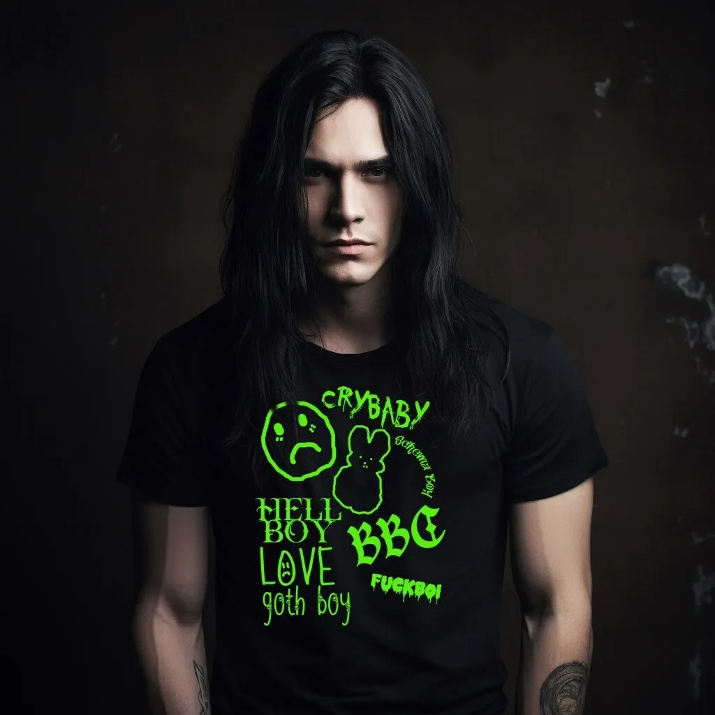 Lil Emo Rap Goth Peep Hip Hop Tattoo T Shirt Bella Canvas 3413