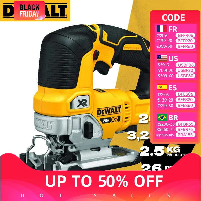 DEWALT DCS334 Jig Saw 20V MAX Brushless Scroll Saw With Handle Variable Speed Scroll Jigsaw Multi-Function Power Tool DCS334N