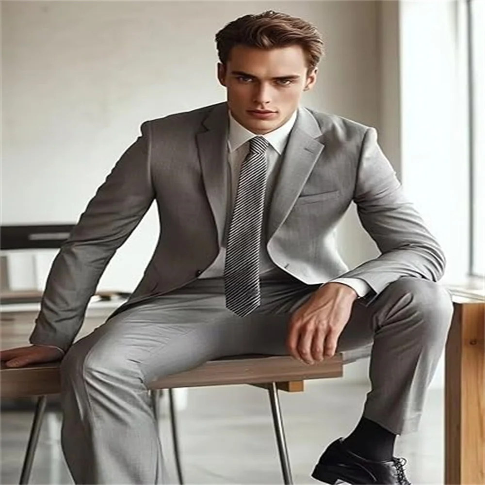 

Mens Suits Regular Fit 2 Piece Slim Fit Suits for Men Wedding Prom Suit Blazer Jacket Pants Set Guest