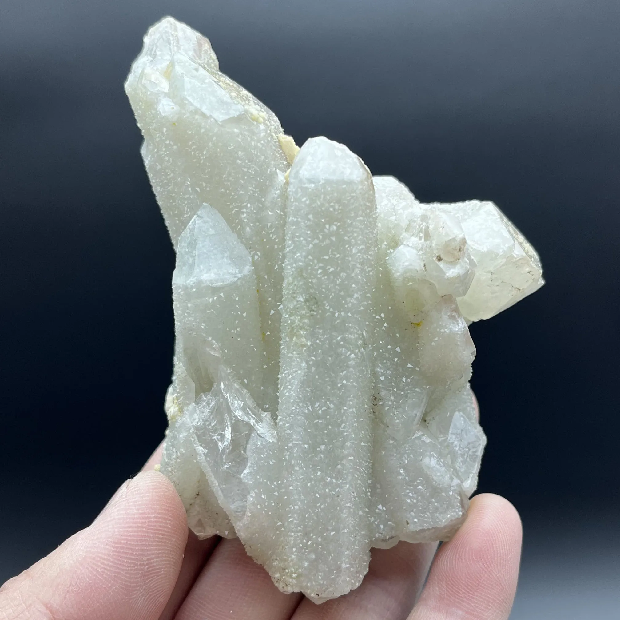 Natural twin crystal pillars and calcite symbiotic crystal cluster specimens Feng Shui energy healing stone