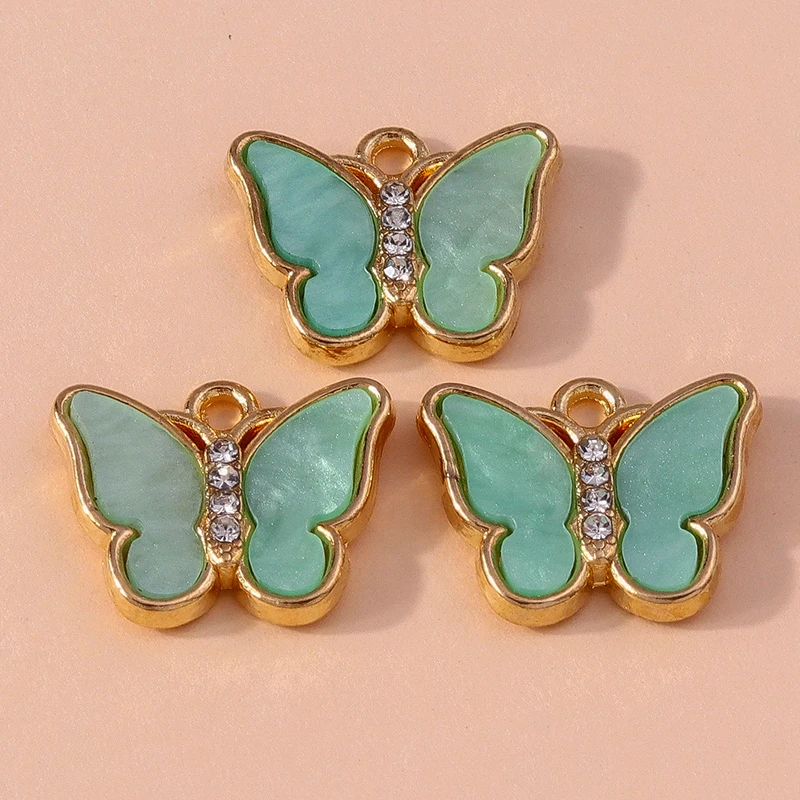Duarte 20 Teile/los Nette Bunte Emaille Tier Schmetterling Charms Anhänger für Schmuck Machen Ohrringe Halsketten DIY Handwerk Liefert – Detail 8