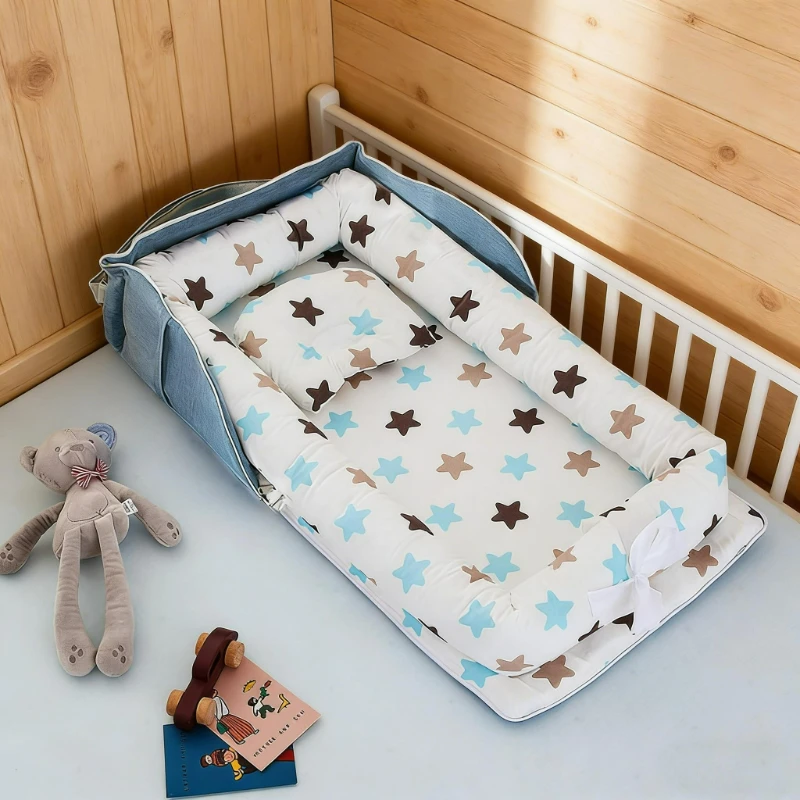 

Новая портативная кроватка-кокон для новорожденных 2026 года с подушкой для формирования головы, для совместного сна и путешествий